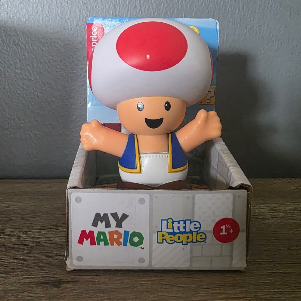 Fisher-Price Little People Toad My Mario Nintendo Figure Mattel New
